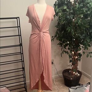 HYFVE Pink High Low Knot Dress